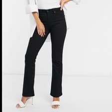 Image of NWT Levi's Women's Size 18 725 High Rise Black Bootcut Denim Jeans Size 34x32
