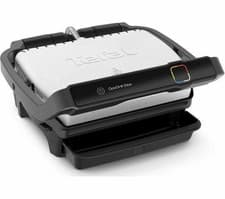 Image of TEFAL Optigrill Elite GC750D40 Smart Health Grill - Silver and Black
