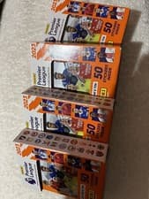 Image of 5 Tins Of Panini Premier League 2023 Collection Pocket Tin. 50 Stickers Per Tin