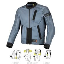 Image of Macna Torido Motorbike Motorcycle Textile Jacket - Black / Grey