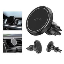 Image of WYE Car Magnetic Strong Phone Holder Universal Mount Bracket Air Vent Fan UK