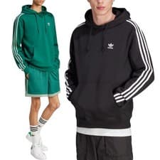 Image of ADIDAS Originals 3-Stripes Mens Hoodies Pullover Hooded Sweatshirt Fleece Top