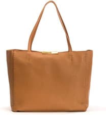 Image of Ted Baker Clarkia Leather Shopper Tote Shoulder Bag in Tan