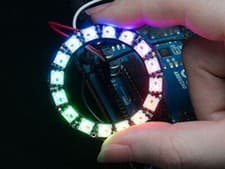 Image of Adafruit (PID 1463) NeoPixel Ring - 16 x 5050 RGB LED with Integrated Drivers