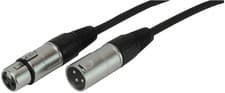 Image of STAGG - 3 Pin XLR Male to Female Microphone Lead 6m Black