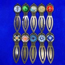 Image of The Lord of the Rings LOTR / Hobbit - Cabochon Metal Bookmark J R R Tolkien NEW