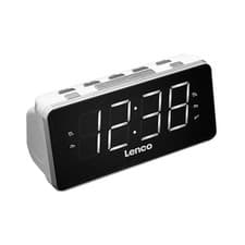 Image of Lenco Large and Clear PLL FM Clock Radio with 1.8" LED Screen and Dual Alarm