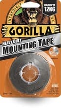 Image of Gorilla Heavy Duty Mounting Tape Black 1.5m