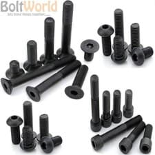 Image of M6 6mm HIGH TENSILE SOCKET CAP, COUNTERSUNK BUTTON DOME ALLEN BLACK BOLTS SCREWS
