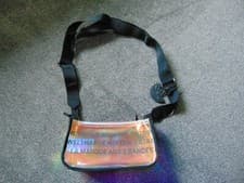 Image of Ladies Adidas Originals Mini Airliner Adjustable See Through Translucent Bag