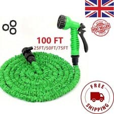 Image of Expandable Garden Hose Pipe Anti Kink With 7 Function Water Spray Gun Magic Hose