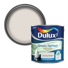 Image of Dulux Paint Nutmeg White Matt or Silk Emulsion Various Finishes 2.5 Litres
