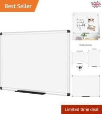 Image of Magnetic Dry Erase Whiteboard 120x60 cm - Stylish Aluminium Framed Board