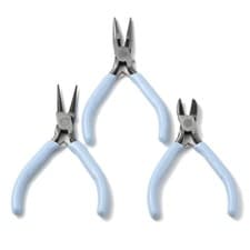 Image of 3 Pcs Jewellery Making Pliers Set - Chain, Round Nose and Wire Cutters Versatile