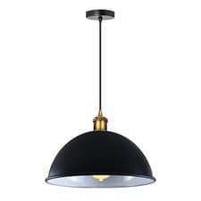 Image of Industrial Metal Dome Pendant Lamp E27 Shade 40cm Ceiling Hanging Light Kitchen