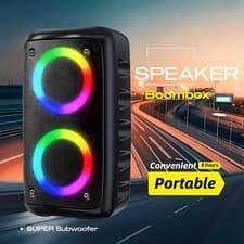 Image of 3000W Portable Bluetooth Speaker Sub woofer Heavy Bass Sound System Party & Mic
