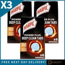 Image of 18 x HARPIC POWER PLUS DEEP CLEANING TOILET TABLETS ORIGINAL BULK BUY TABS NEW