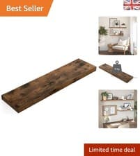 Image of Robust Hanging Shelf in Rustic Brown - Perfect for Home, Kitchen & Bedroom