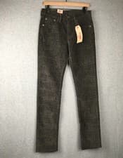 Image of Levis 511 Slim Corduroy Pants Mens 29x34 Black Gray Stretch NWT