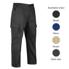 Image of Mens Cargo Combat Work Trousers elasticated waist HEAVY DUTY Work Wear Pants