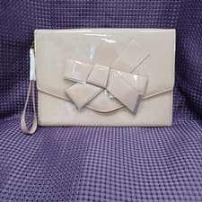 Image of BNWT TED BAKER ENVELOPE KNOTTED BOW BAG BLUSH CG SA1