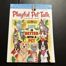 Image of Creative Haven Playful Pet Talk Coloring Book by Taylor, Jo