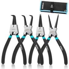 Image of SHALL 4PC 7" Circlip Pliers Set Internal External Bent Straight Ring