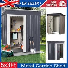 Image of 5 x 3ft Outdoor Garden Tool Storage Shed Backyard Patio Waterproof Lockable Door