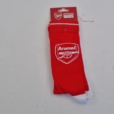 Image of ARSENAL Socks Mens 7-11 Red Football Gunners 1 Pair Casual