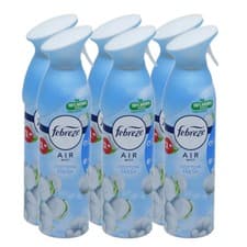Image of 6x Febreze Air Freshener Spray - Air Mist Cotton Fresh - 6 x 300ml
