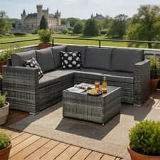 Image of 5 Seater Rattan Garden Furniture Set Sofa Coffee Table Lounge Sets Outdoor Patio