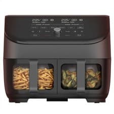 Image of Instant DAF8132BK Vortex Plus Dual Basket Air Fryer 7.6L Healthy 1700W Black