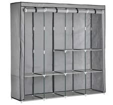 Image of ReAd InFo!!! Argos Home Triple Modular Fabric Wardrobe - Grey and Black