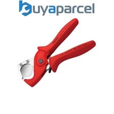 Image of Knipex 90 20 185 SB Plastic Conduit Pipe / Hose Cutter 25mm Diameter KPX9020185