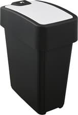 Image of Premium Waste Bin With Flip Lid 10 Litter Graphite Grey 29.5x18x36.5cm New