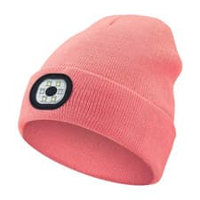 Image of Knitted Wooly Beanie hat With LED Light Unisex Warm High powered head torch Lamp