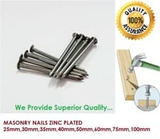 Image of MASONRY NAILS ZINC PLATED 25mm, 30mm, 35mm, 40mm, 50mm, 60mm, 75mm, 100mm !!!