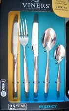 Image of Viners Regency 16 Piece Cutlery Set + 4 Extra Steak (20pc). 18/0 Stainless Steel