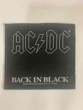 Image of AC/DC BACK IN BLACK WOVEN SEW ON PATCH OFFICIALLY LICENSED