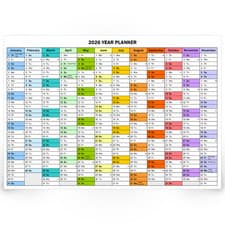 Image of Annual Year Wall Planner 2026 Office Organiser Event Planner January - December