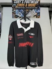 Image of Jordan Essentials Men's Long-Sleeve Rugby Top HF9323-010 Black Size M