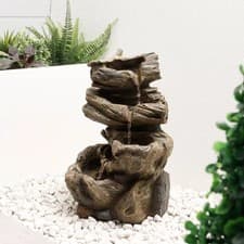 Image of Gardenwize Solar Water Feature - Rock Stack Water Fountain GW541