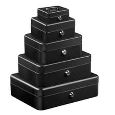 Image of Metal Cash Box Lockable Metal Petty Coin Money Key Lock Safety Store Box