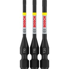 Image of Bosch PRO Impact Torsion Torx Screwdriver Bits T10 - T20 Assorted Torx 55mm Pack