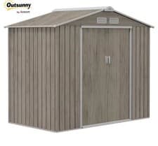 Image of Outsunny 7 X 4ft Garden Shed Storage with Locking Door and Foundation Kit