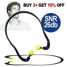 Image of Banded EAR PLUGS Pushing Ear Defenders Hearing Protectors Noise Reduction