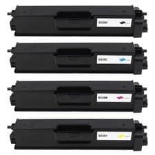 Image of 4 Toner Cartridges (Set) to replace TN325 Bk/C/M/Y Compatible for Brother