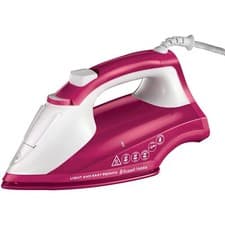 Image of Russell Hobbs Light & Easy Brights Steam Iron Ceramic Soleplate 2400W - Berry