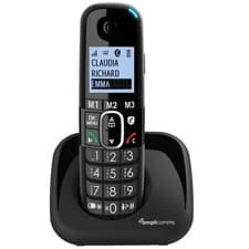 Image of Amplicomms BigTel 1500 Cordless Big Button Phone for Elderly 1500 Solo, black
