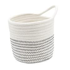 Image of Hanging Cotton Rope Basket Woven Storage Basket Practical Multipurpose Decor